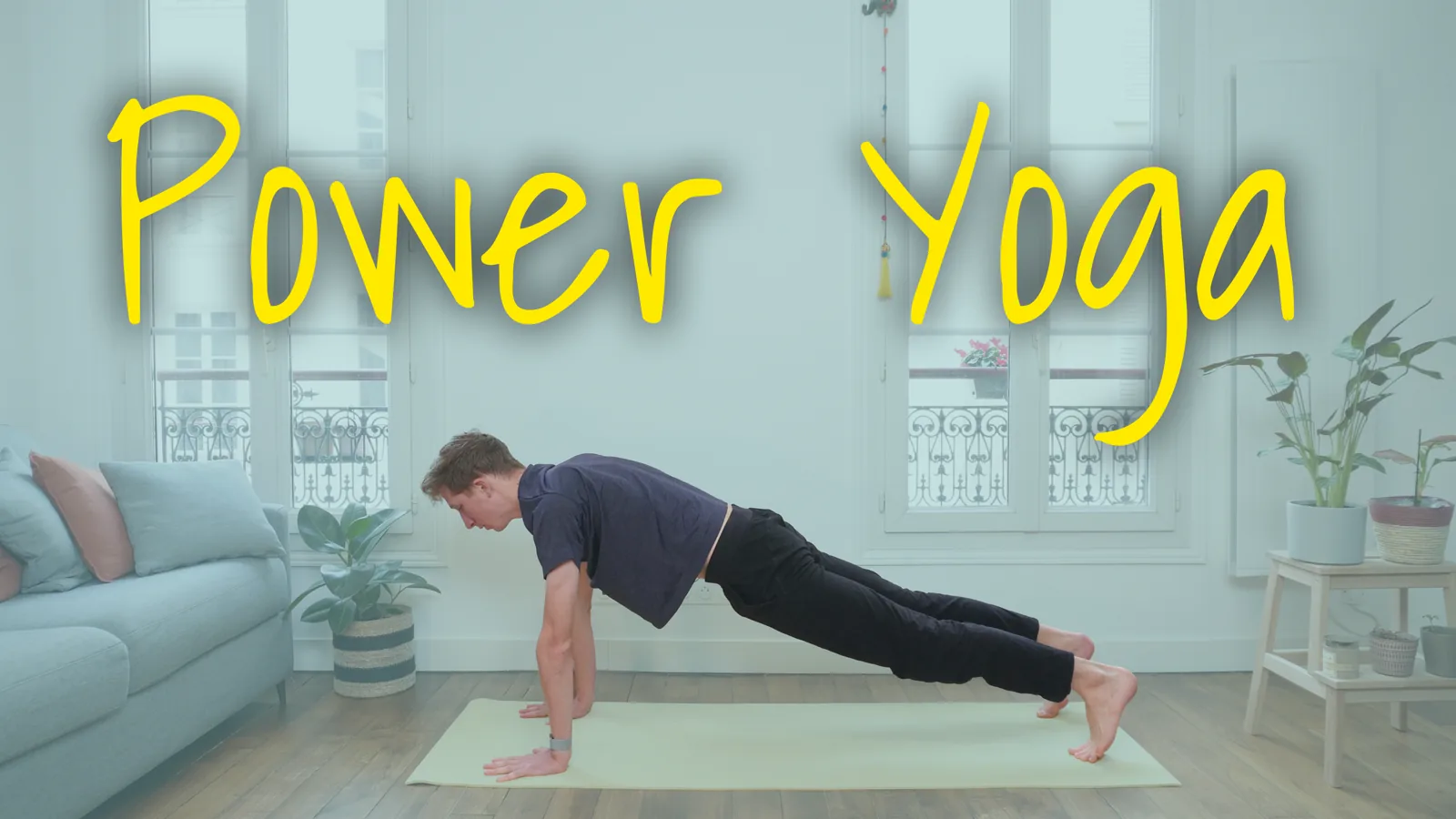 Vignette du cours « Power Yoga » d’Arthur Pierrey, flow court intermédiaire dans la vidéothèque Jaima
